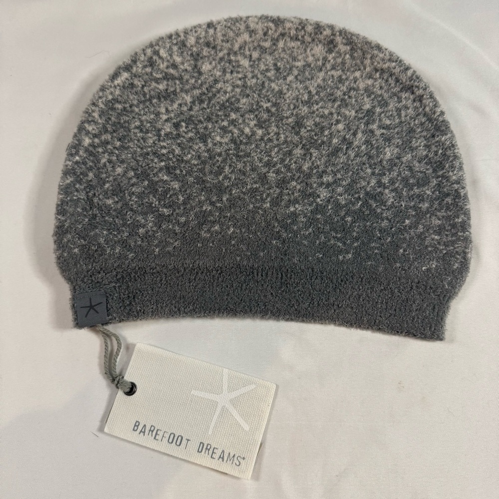 NWT Barefoot Dreams CozyChic Lite Confetti Beanie Hat Green Grey Luxury Giftable